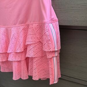 Lucky in Love scalloped ruffled tennis skirt